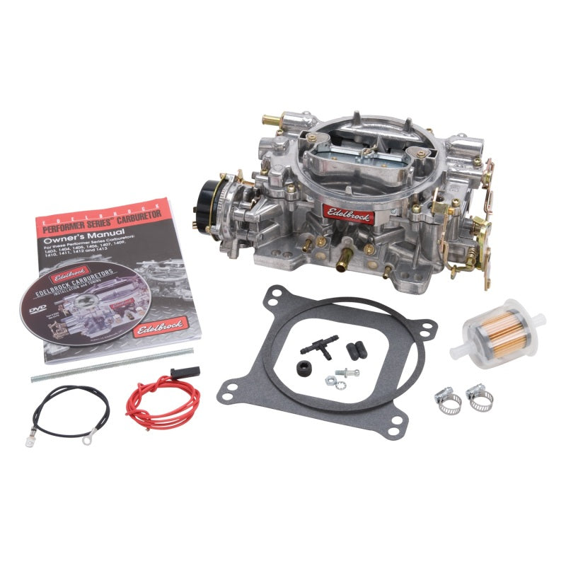 Edelbrock Carburetor Performer Series 4-Barrel 600 CFM Electric Choke Satin Finish - Burkken Auto Parts