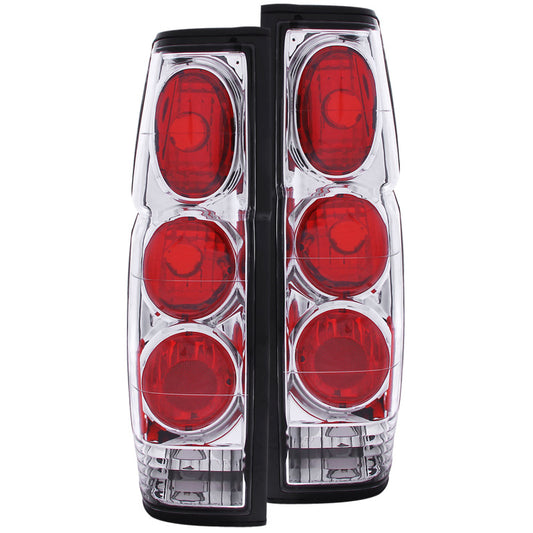 ANZO 1986-1997 Nissan Hardbody Taillights Chrome - Burkken Auto Parts