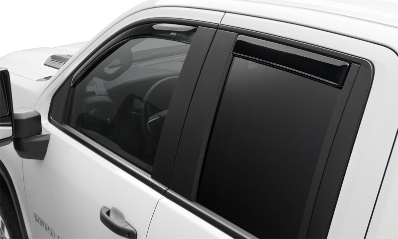 AVS 17-18 Ford F-250 Super Duty Supercrew Ventvisor Front & Rear Window Deflectors 4pc - Smoke - Burkken Auto Parts