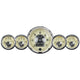 AutoMeter Gauge Kit 5 Pc 3-3/8in. & 2-1/16in. Elec Speedo W/Wheel Odo Prestige Antq. Ivory - Burkken Auto Parts
