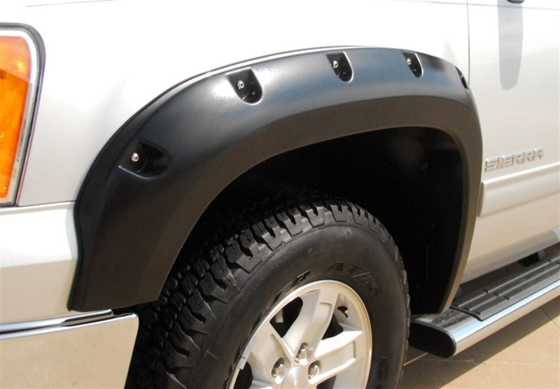 Lund 07-13 GMC Sierra 1500 RX-Rivet Style Smooth Elite Series Fender Flares - Black (4 Pc.) - Burkken Auto Parts