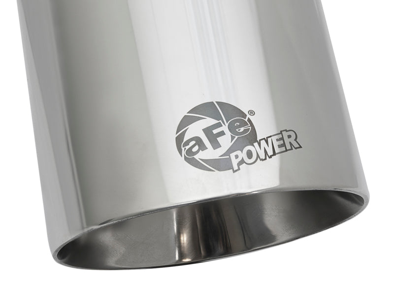 aFe MACH Force-Xp Univ 304 SS Double-Wall Clamp-On Exhaust Tip - Polished - 3in Inlet - 4.5in Outlet - Burkken Auto Parts