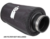 K&N Universal Round Tapered Filter Wrap - Black - 6in Base ID x 4.625in Top ID x 9in Height - Burkken Auto Parts