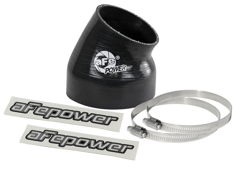 aFe Magnum FORCE Silicone Replacement Coupling Kit 4in ID x 30 Deg. Elbow Coupler - Black - Burkken Auto Parts