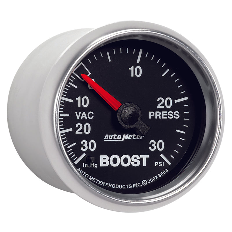 Autometer GS 52mm 30 In Hg.-Vac/30 PSI Mechanical Vacuum/Boost Gauge - Burkken Auto Parts