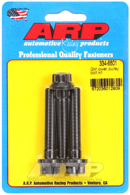 ARP GM Small Block / Big Block 3 Bolt 12pt Lower Pulley Bolt Kit - Burkken Auto Parts