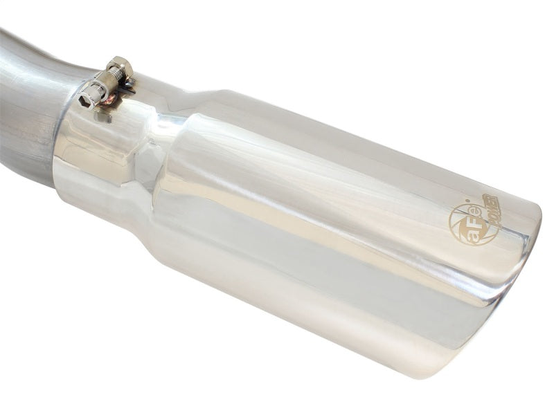 aFe MACHForce XP Exhaust 3in-3.5in SS Single Side Ext CB w/ Polish Tip 99-04 Ford F-250 V8 5.4L/6.8L - Burkken Auto Parts