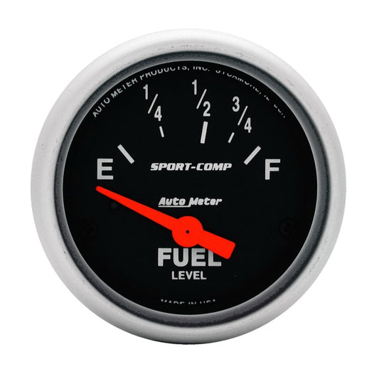 Autometer 2-1/16in 73 OHMS Empty / 10 OHMS Full Electric Sport-Comp Gauge - Burkken Auto Parts