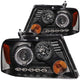 ANZO 2004-2008 Ford F-150 Projector Headlights w/ Halo and LED Black G2 - Burkken Auto Parts
