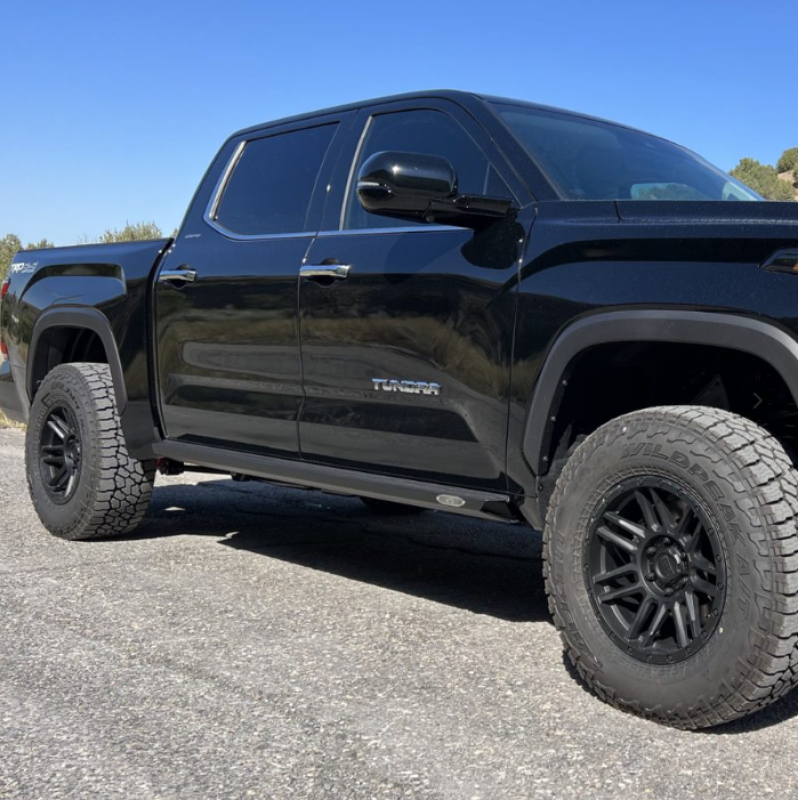 Rock Slide Engineering 22-24 Toyota Tundra Rock Sliders Drivers Side Black Powdercoat Steel - Burkken Auto Parts