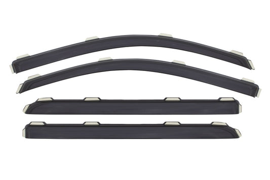 AVS 15-18 Chevy Silverado 2500 Crew Cab Ventvisor Front & Rear Window Deflectors 4pc - Smoke - Burkken Auto Parts