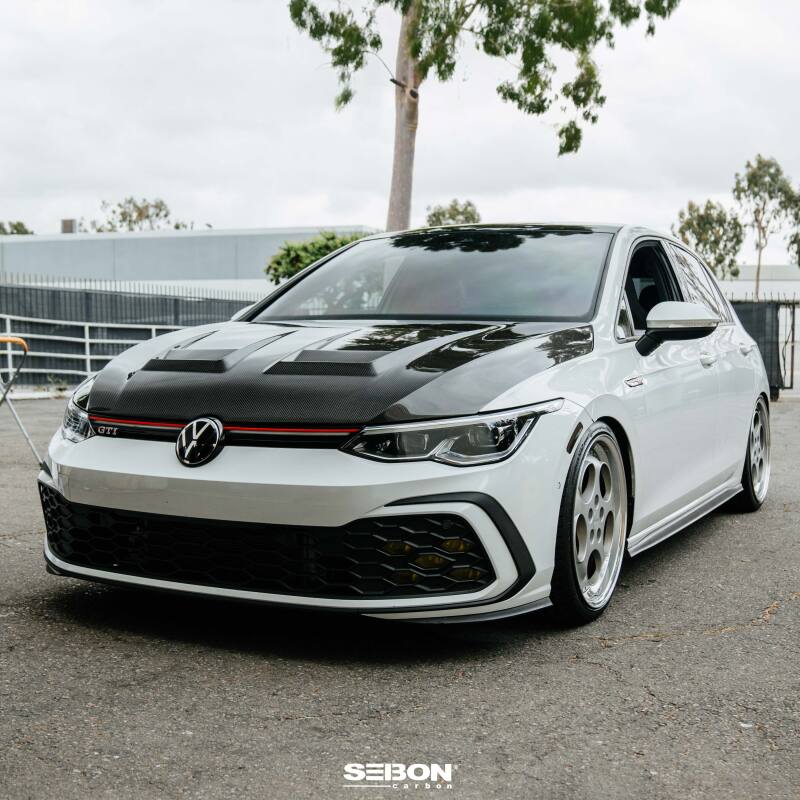 Seibon 2022-2023 Volkswagen Golf GTI/R DV-Style Carbon Fiber Hood - Burkken Auto Parts
