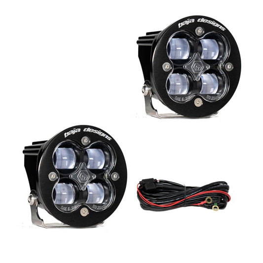 Baja Designs Squadron R SAE LED Spot Light - Clear - Pair - Burkken Auto Parts