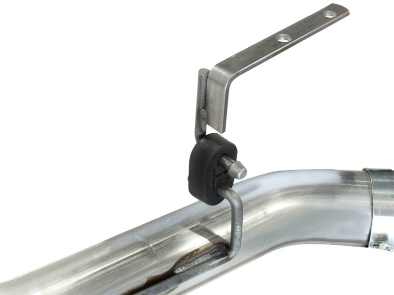 aFe MachForce XP Exhaust 4inch DP-Back All SS 2011-14 GM Diesel Trucks V8-6.6L LML Polished - Burkken Auto Parts