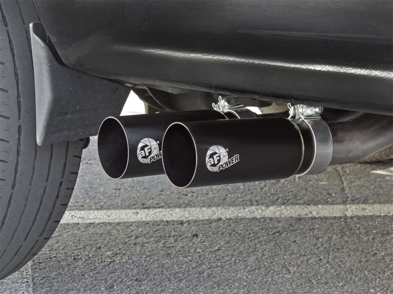 aFe Rebel Series CB Middle-Side Exit SS Exhaust w/ Black Tips 09-16 GM Silverado/Sierra V6/V8 - Burkken Auto Parts