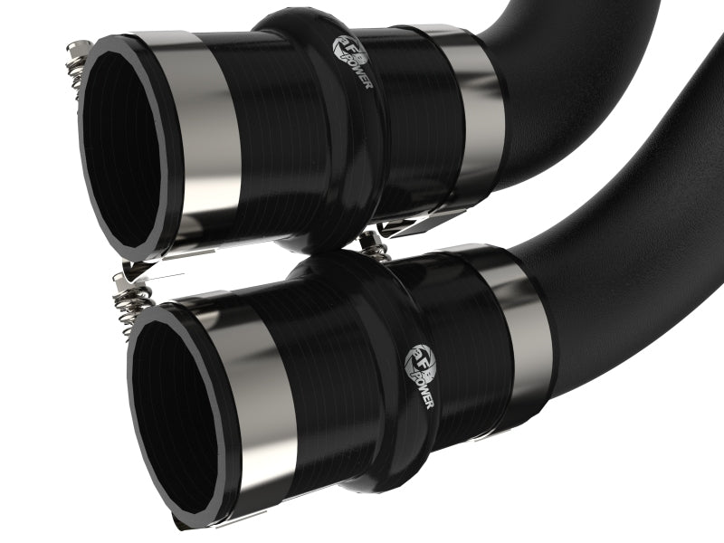 aFe 21-22 Ford F-150/Raptor V6-3.5L (tt) BladeRunner 2.5in Aluminum Hot Charge Pipe Black - Burkken Auto Parts