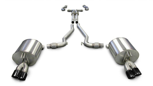 Corsa 2008-2009 Pontiac G8 GXP 6.0L V8 Sport Cat-Back w/ Dual 3in Black Tips - Burkken Auto Parts