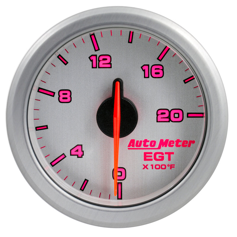Autometer Airdrive 2-1/16in EGT Gauge 0-2000 Degrees F - Silver - Burkken Auto Parts