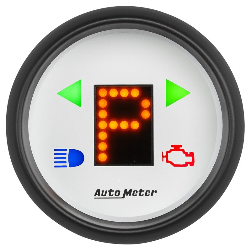 Autometer Phantom 2-1/16in (P/R/N/D/L/OD/O/5/4/3/2/1) Digital Gear Position Gauge - Burkken Auto Parts