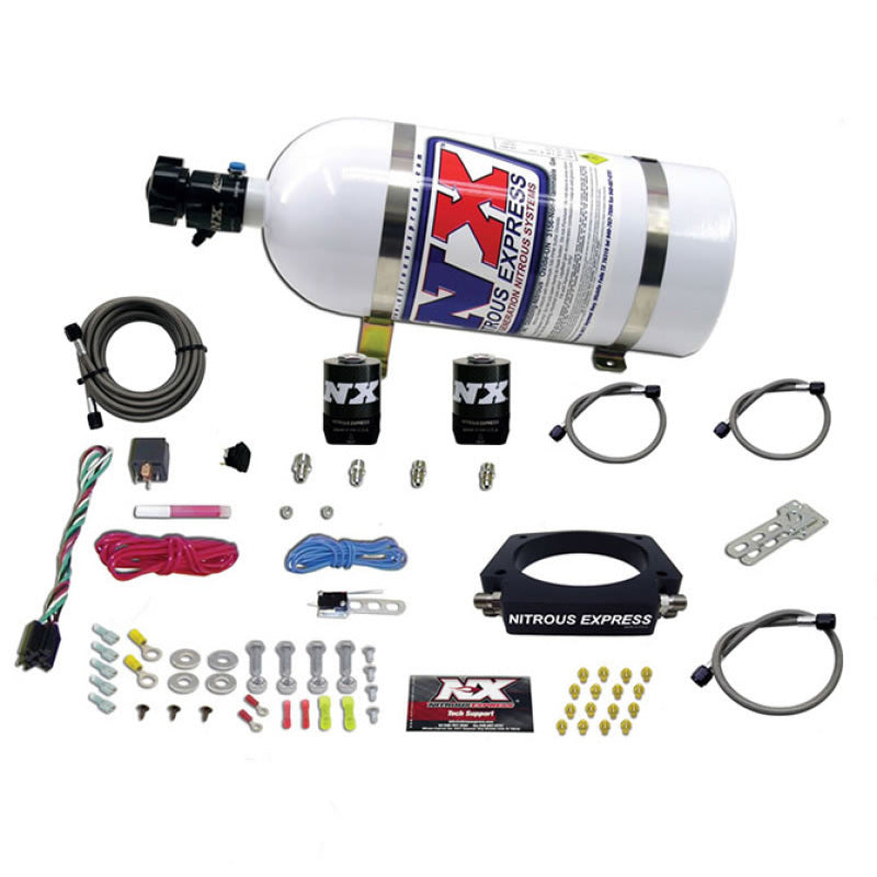 Nitrous Express GM LS 102mm Nitrous Plate Kit (50-400HP) w/10lb Bottle - Burkken Auto Parts