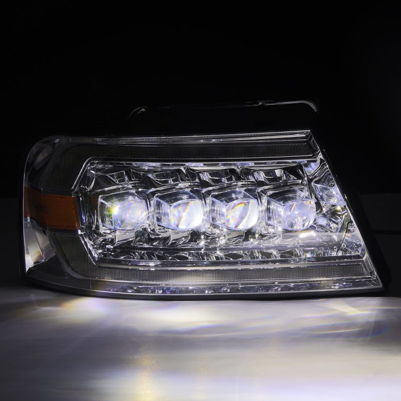 AlphaRex 04-08 Ford F150 / 06-08 Lincoln Mark LT NOVA LED Proj Headlights Chrome w/Activ Light/Seq - Burkken Auto Parts