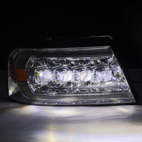 AlphaRex 04-08 Ford F150 / 06-08 Lincoln Mark LT NOVA LED Proj Headlights Chrome w/Activ Light/Seq - Burkken Auto Parts