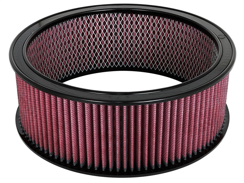 aFe MagnumFLOW Air Filters Round Racing P5R A/F RR P5R 14OD x 12ID x 5H E/M (Blk/Red) - Burkken Auto Parts