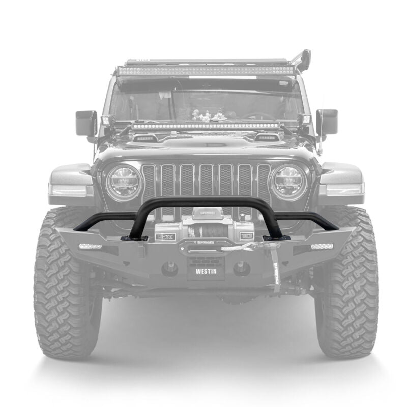 Westin 20-25 Jeep Gladiator / 18-25 Wrangler JL XTS Round Bull Bar - Tex. Blk - Burkken Auto Parts
