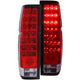 ANZO 1986-1997 Nissan Hardbody LED Taillights Red/Clear - Burkken Auto Parts
