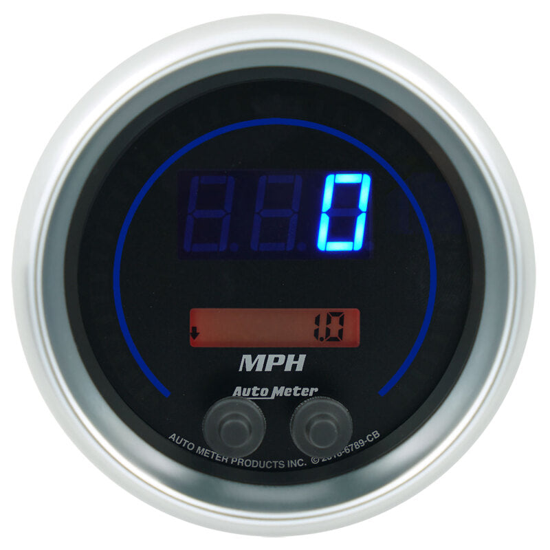 Autometer 85.7mm Black Switchable 260 MPH / 260 KM/H Speedometer Cobalt Elite Digital Gauge - Burkken Auto Parts