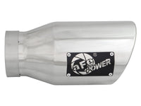 aFe MACH Force-XP 304 SS Right Side Single Wall Polished Exhaust Tip 4in Inlet x 6in Outlet x 12in L - Burkken Auto Parts