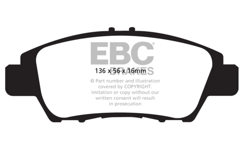 EBC 10+ Honda CR-Z 1.5 Hybrid Greenstuff Front Brake Pads - Burkken Auto Parts