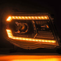AlphaRex 05-11 Toyota Tacoma LUXX LED Projector Headlights Plank Style Chrome w/Activation Light/DRL - Burkken Auto Parts