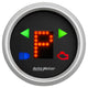 AutoMeter Gauge Gear Pos 2-1/16in. Incl Indicators Black Dial Red Led Silver Bezel - Burkken Auto Parts