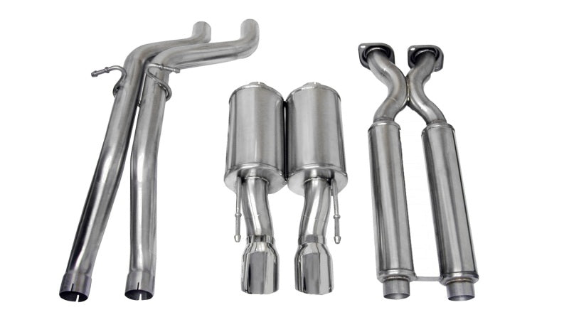 Corsa 2006-2010 Jeep Grand Cherokee 6.1L V8 Polished Sport Cat-Back Exhaust - Burkken Auto Parts