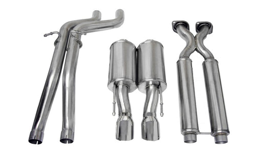 Corsa 2006-2010 Jeep Grand Cherokee 6.1L V8 Polished Sport Cat-Back Exhaust - Burkken Auto Parts