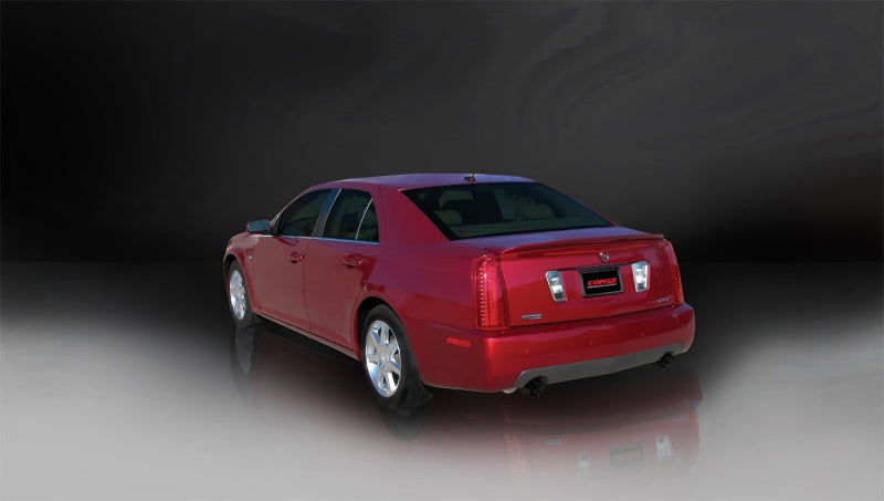 Corsa 2005-2007 Cadillac STS 4.6L 2.5in Axle-Back Dual Rear w Single 4in Black Pro-Series Tips - Burkken Auto Parts