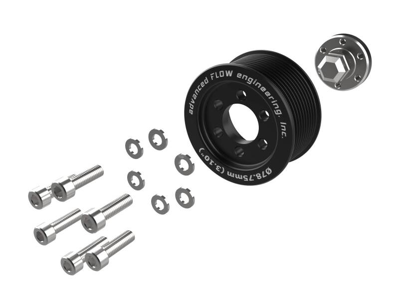 aFe 15-23 Dodge Challenger / 15-23 Dodge Charger SRT Hellcat 3.10in Supercharger Power Pulley Kit - Burkken Auto Parts