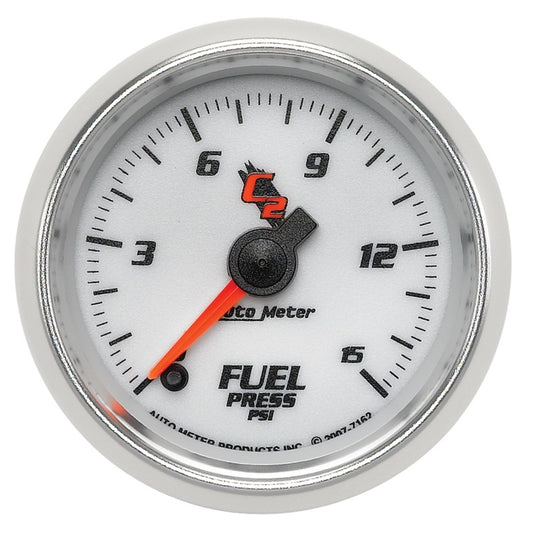 AutoMeter Gauge Fuel Pressure 2-1/16in. 15PSI Digital Stepper Motor C2 - Burkken Auto Parts