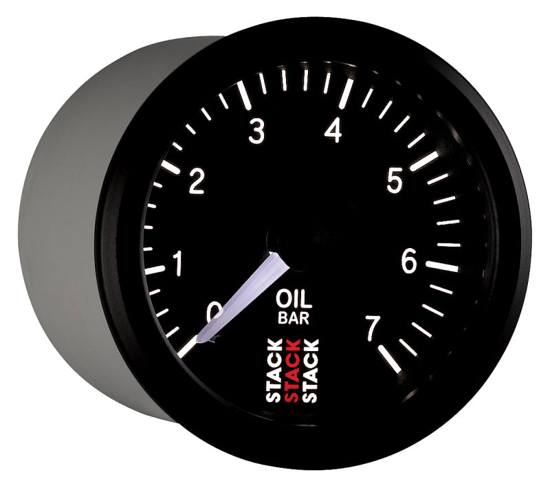Autometer Stack Instruments 52mm 0-7 BAR M10 (M) Mechanical Oil Pressure Gauge - Black - Burkken Auto Parts