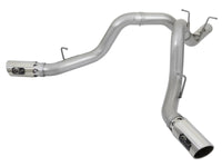 aFe ATLAS 4in DPF-Back Alum Steel Exhaust System w/Dual Exit Polished Tip 2017 GM Duramax 6.6L (td) - Burkken Auto Parts