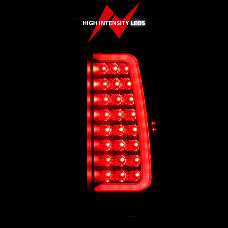 ANZO 2007-2014 Chevy Tahoe LED Taillight Plank Style Black w/Clear Lens - Burkken Auto Parts