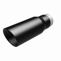 MagnaFlow Tip Stainless Black Coated Single Wall Round Single Outlet 5in Dia 3.5in Inlet 14.5in L - Burkken Auto Parts
