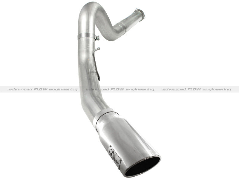 aFe Atlas 5in DPF-Back Aluminized Steel Exh Sys, Ford Diesel Trucks 11-14 v8-6.7L (td) Polished tip - Burkken Auto Parts