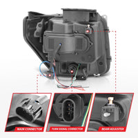 ANZO 2007-2012 Dodge Nitro Projector Headlights w/ Halo Black (CCFL) G2 - Burkken Auto Parts