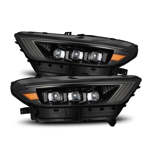 AlphaRex 15-17 Ford Mustang NOVA LED Proj HL Alpha-Black w/Activ Light/Seq. Signal + Switchback DRL - Burkken Auto Parts