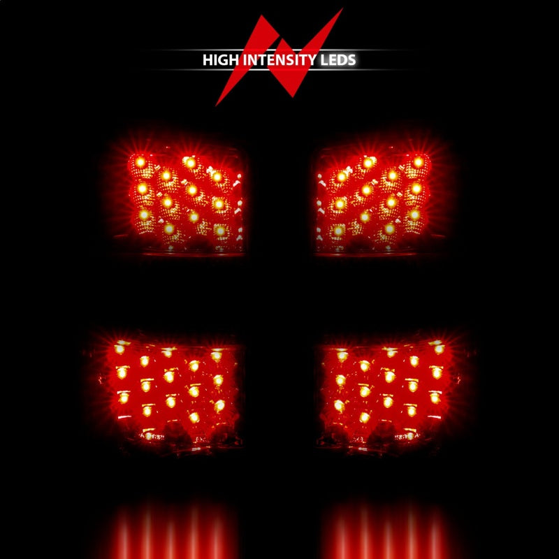 ANZO 2000-2006 Chevrolet Suburban LED Taillights Red/Clear - Burkken Auto Parts