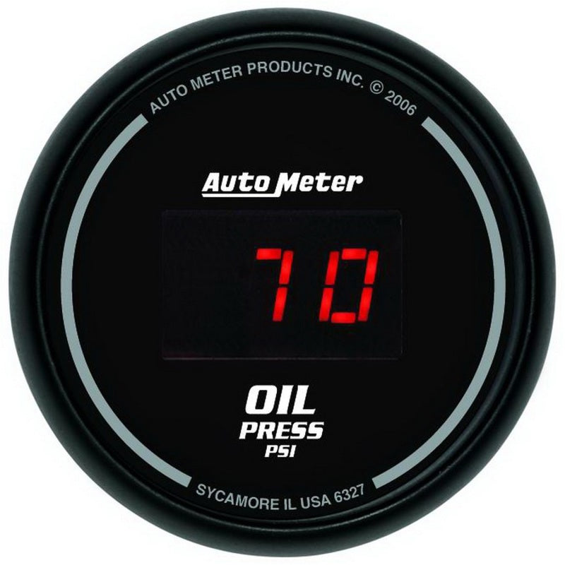 AutoMeter Gauge Kit 5 Pc. 3-3/8in. & 2-1/16in. Elec Speedo Digital Black Dial W/ Red Led - Burkken Auto Parts