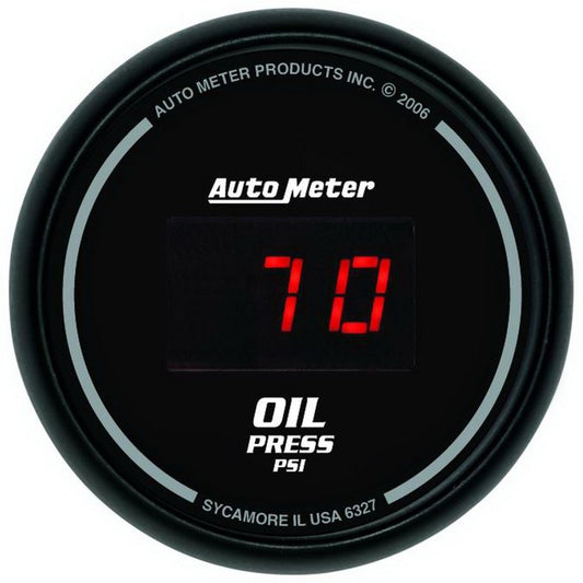 Autometer Black 0-100 psi Digital Oil Pressure Gauge - Burkken Auto Parts
