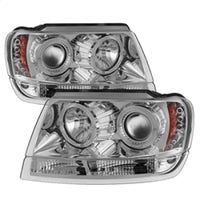 Spyder Jeep Grand Cherokee 99-04 Projector Headlights LED Halo LED Chrm - PRO-YD-JGC99-HL-C - Burkken Auto Parts